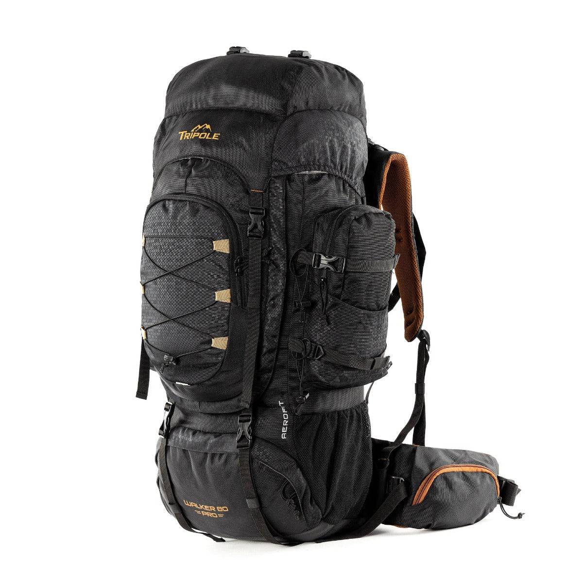 Walker Pro Trekking and Hiking Rucksack 80 Litre Black