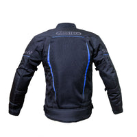 Breezer Mesh Motorcycle Riding Jacket - Black+Blue - Level 2