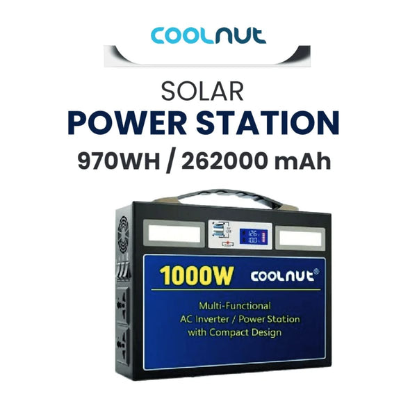 Compact Solar Power Station - 970Wh - 1000Watt - 262000mAh 1