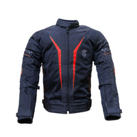 Breezer Mesh Motorcycle Riding Jacket - Black+Red - Level 2 - OutdoorTravelGear.com