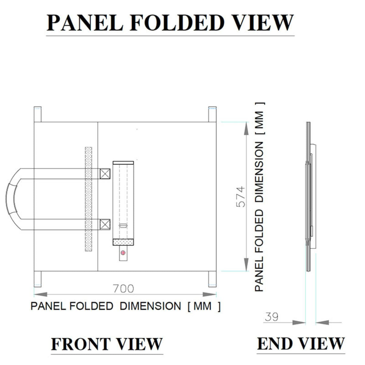 Foldable Solar Panel - 3 Folds with Stand - 12V 200W 3