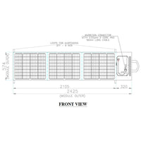 Foldable Solar Panel - 3 Folds with Stand - 12V 200W 4