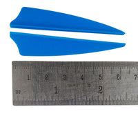 2.5” Shield Fletches - 180000 - Dark Blue 2pcs + White 1pc Vanes - Archery Equipment - OutdoorTravelGear.com