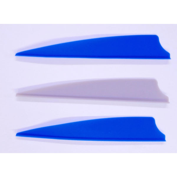 3” Shield Fletches - 170028 - Dark Blue 2pcs + Grey 1pc Vanes - Archery Equipment - OutdoorTravelGear.com