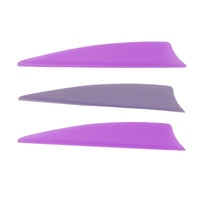 3” Shield Fletches - 170015 - Purple 2pcs + Grey 1pc Vanes - Archery Equipment - OutdoorTravelGear.com