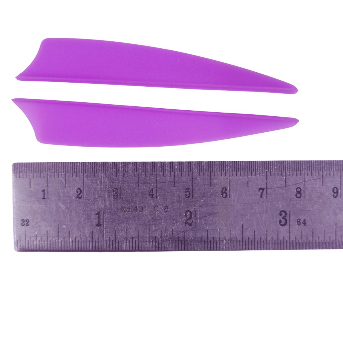 3” Shield Fletches - 170015 - Purple 2pcs + Grey 1pc Vanes - Archery Equipment - OutdoorTravelGear.com