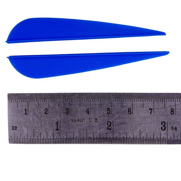 3” Streamline Fletches - 170001 - Dark Blue 2pcs + White 1pc Vanes - Archery Equipment - OutdoorTravelGear.com