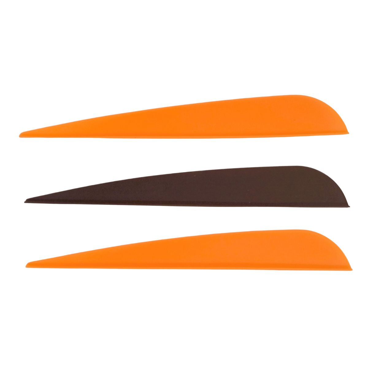 4” Streamline Fletches - 170008 - Orange 2pcs + Black 1pc Vanes - Archery Equipment - OutdoorTravelGear.com