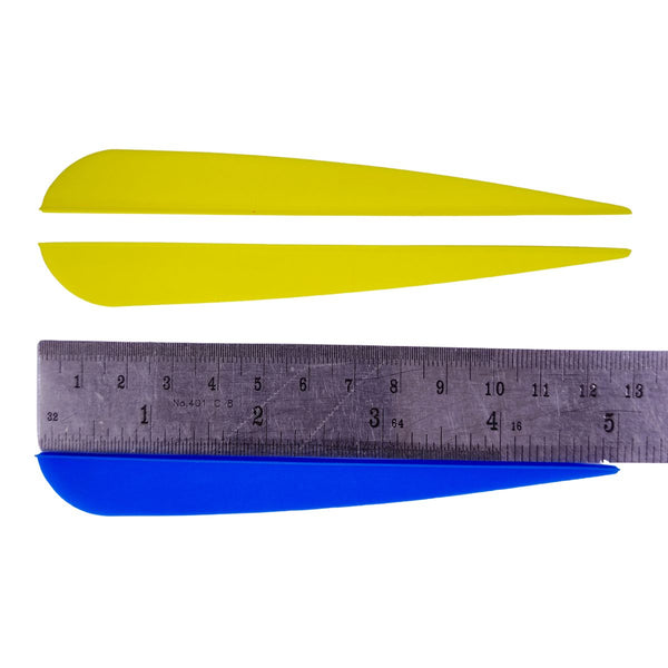 5” Streamline Fletches - 170009 -  Yellow 2pcs + Dark Blue 1pc Vanes - Archery Equipment - OutdoorTravelGear.com