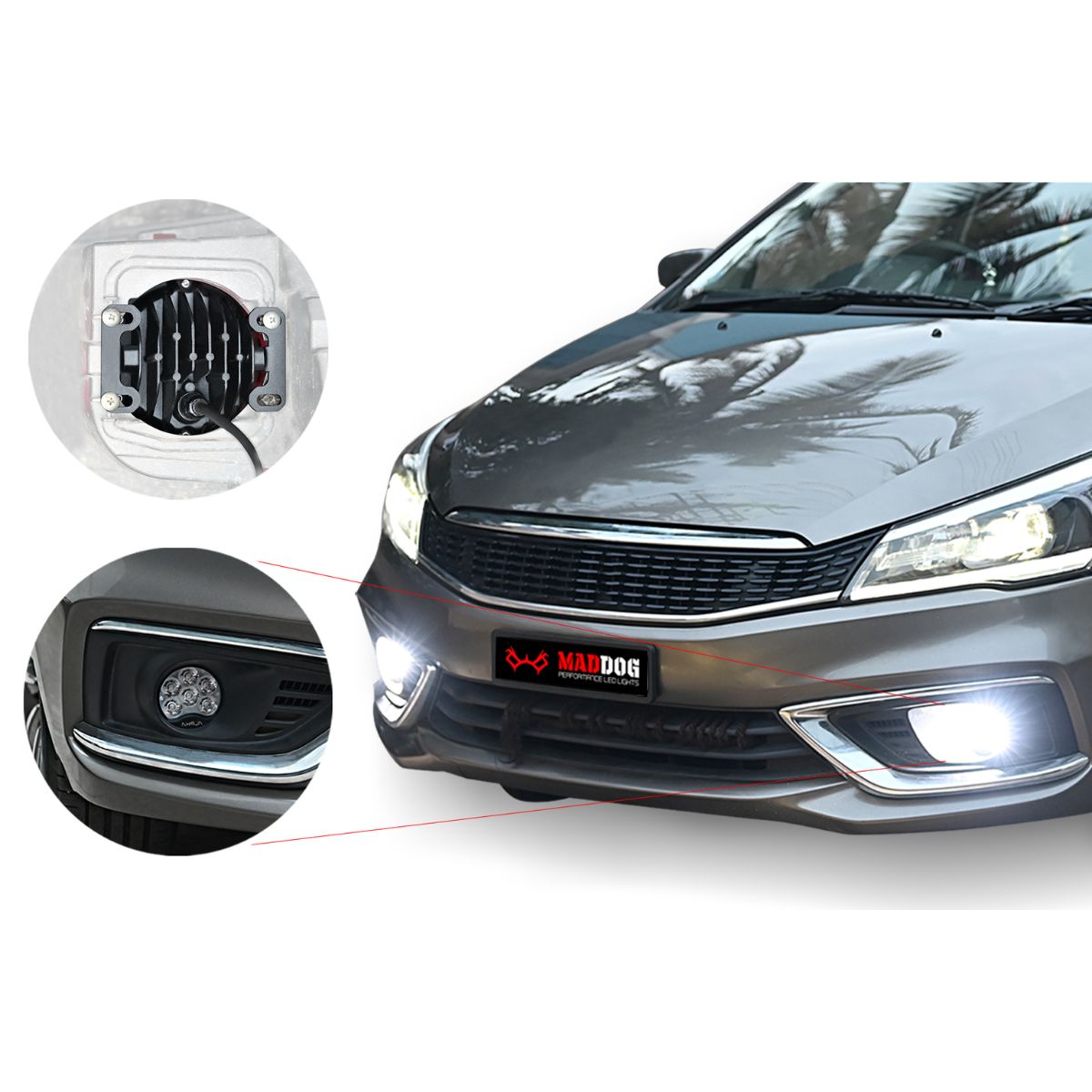 Alpha Fog Light for Cars - Swift | Baleno | Ciaz | Ertiga | Swift Dzire | Ignis | XL6 - 40 Watts - OutdoorTravelGear.com