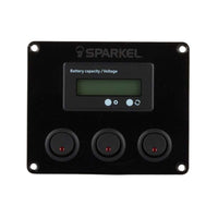 Switch Panel with 3 On/Off Switch with Indicator | Battery Capacity Display - 110x90mm 12/24V DC RV