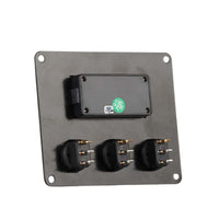 Switch Panel with 3 On/Off Switch with Indicator | Battery Capacity Display - 110x90mm 12/24V DC RV