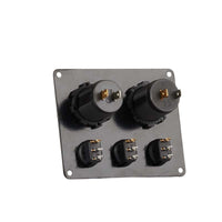 Switch Panel with 3 On/Off Switch with Indicator | Female Cig Lighter Socket - 110x90mm 12/24V DC RV