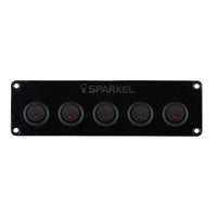 Switch Panel with 5 On/Off Switchs with Indicator - 173x50mm 12/24V DC RV