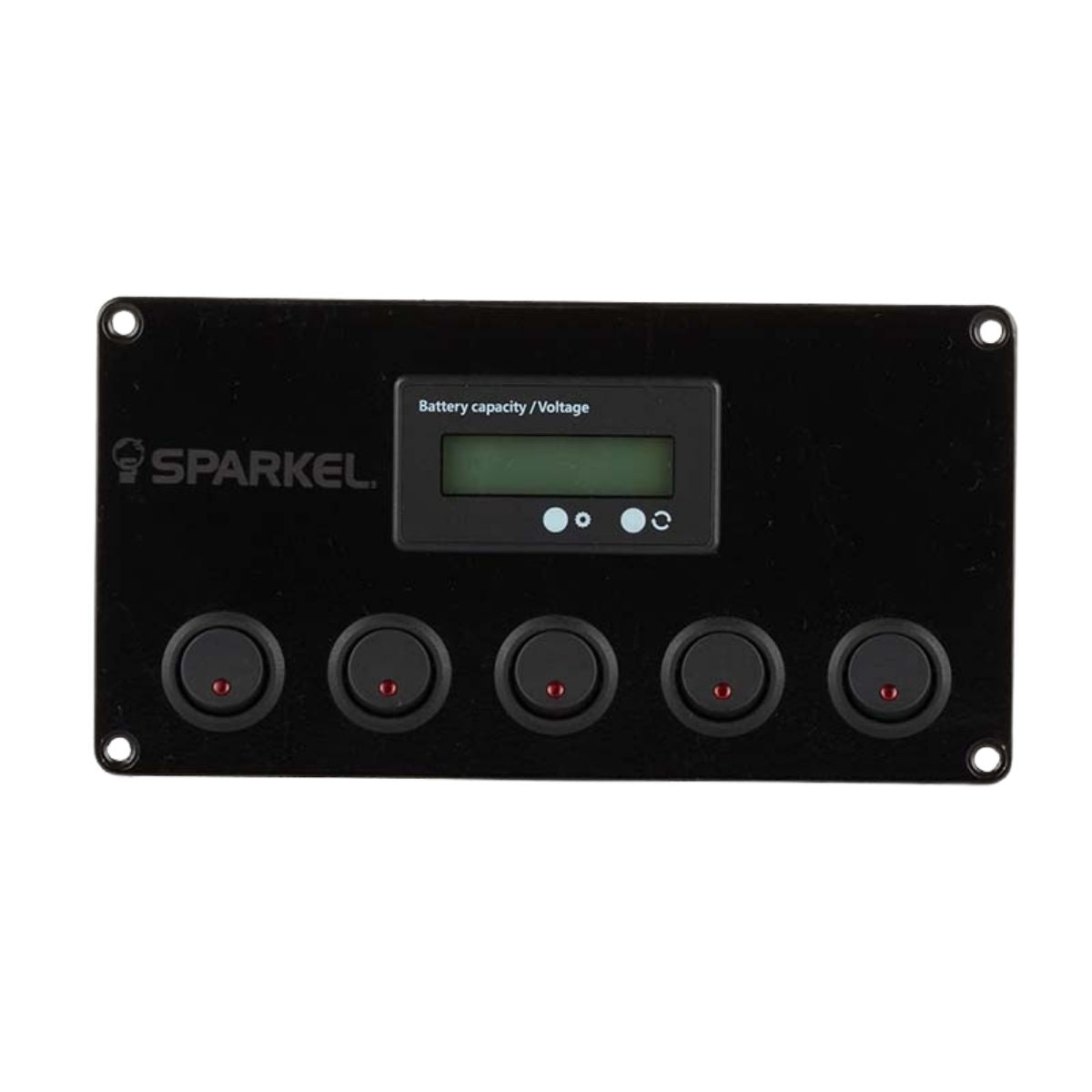 Switch Panel with 5 On/Off Switchs with Indicators | Battery Capacity Display - 173x90mm 12/24V DC RV