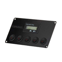 Switch Panel with 5 On/Off Switchs with Indicators | Battery Capacity Display - 173x90mm 12/24V DC RV