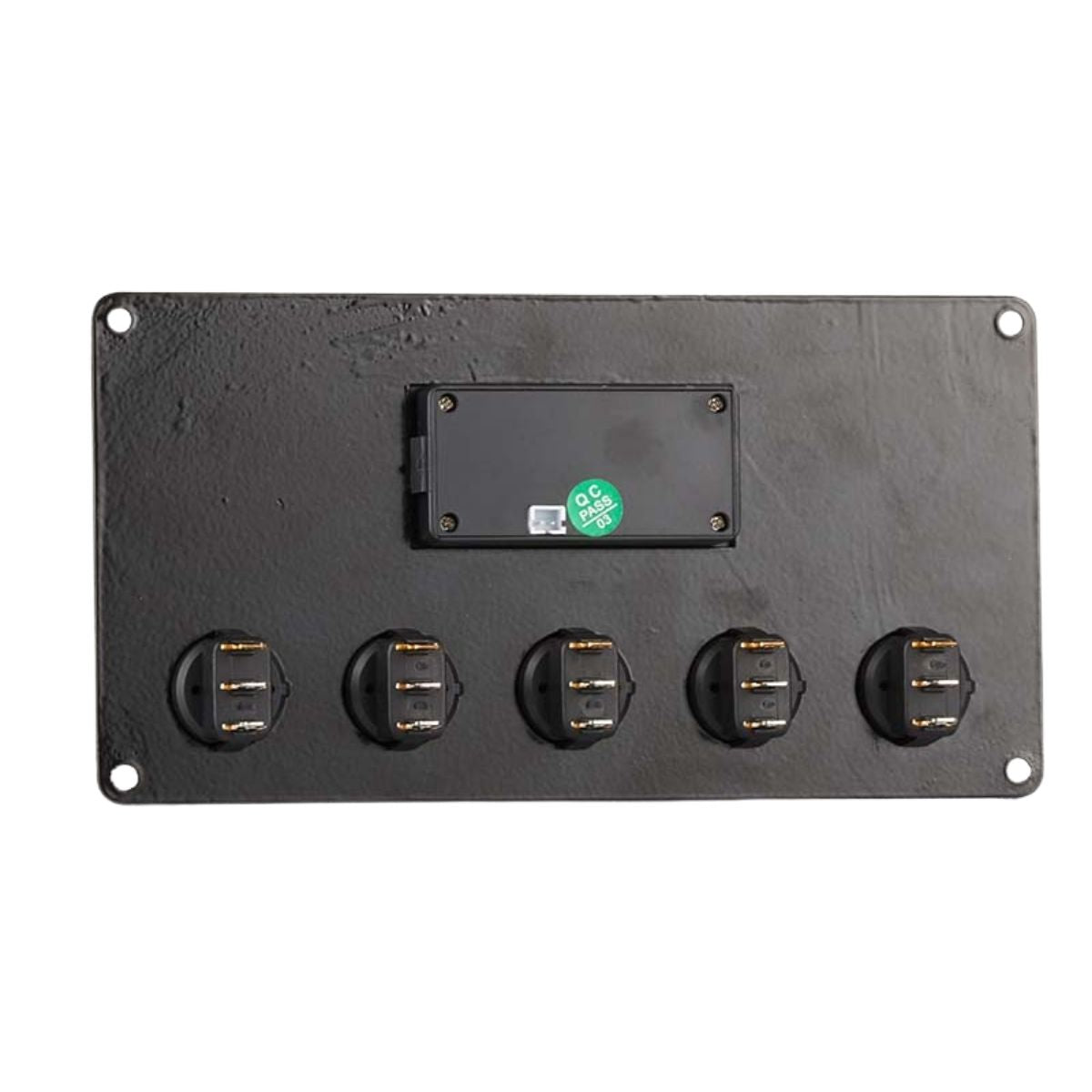 Switch Panel with 5 On/Off Switchs with Indicators | Battery Capacity Display - 173x90mm 12/24V DC RV