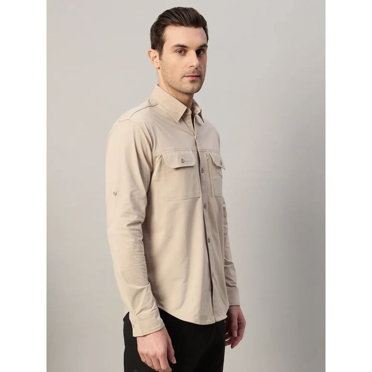 Men's TechFlex Cargo Shirt - Atmosphere - OutdoorTravelGear.com