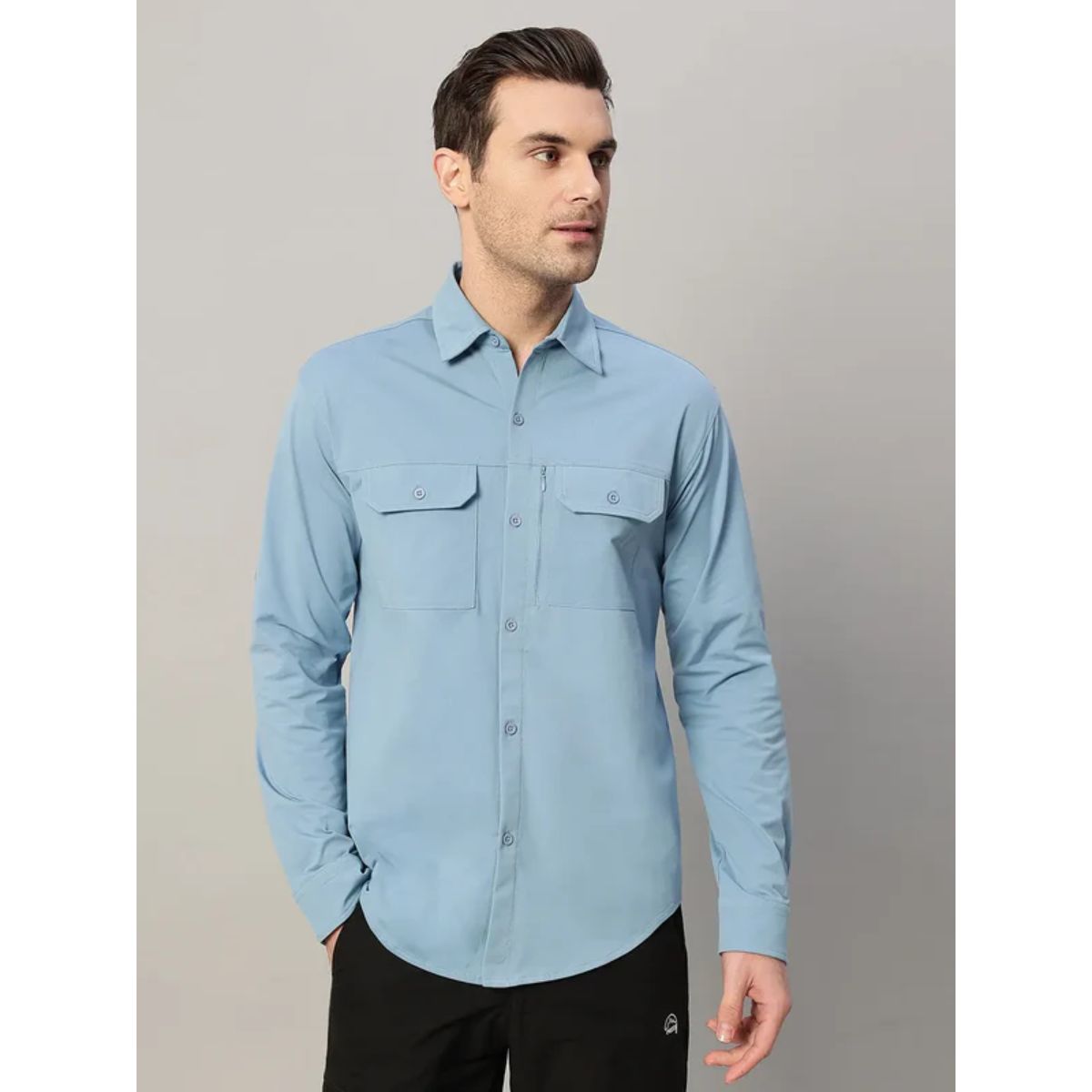 Men's TechFlex Cargo Shirt - Dusk Blue - OutdoorTravelGear.com