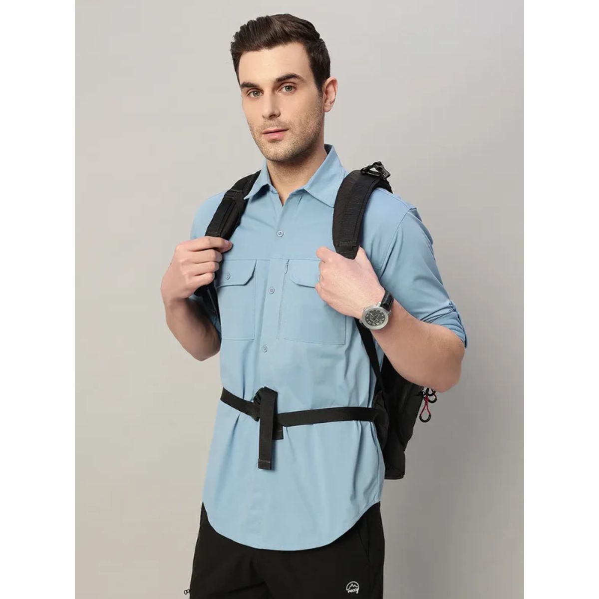 Men's TechFlex Cargo Shirt - Dusk Blue - OutdoorTravelGear.com