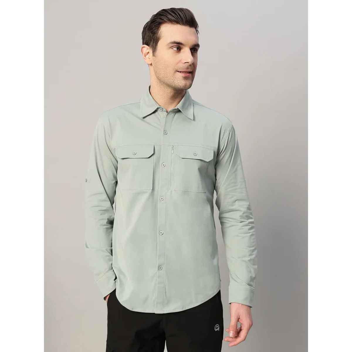 Men's TechFlex Cargo Shirt - Sage Green - OutdoorTravelGear.com