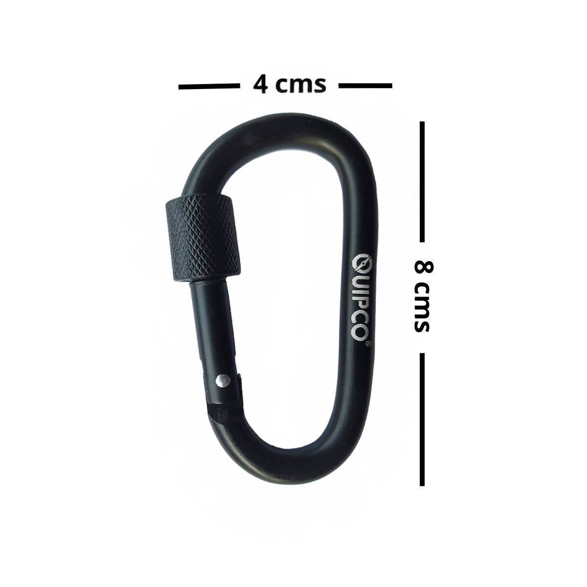 Coral Screwgate Accessory Carabiner - 8cms - Black 2