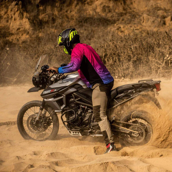 Moto Jersey Escape - Canyon Series - Pink & Blue - OutdoorTravelGear.com