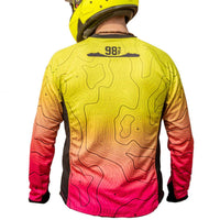 Moto Jersey Escape - Canyon Series - Yellow & Pink - OutdoorTravelGear.com