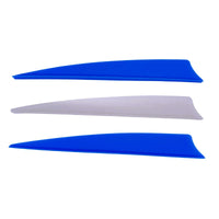 4” Shield Fletches - 170016 - Dark Blue 2pcs + Silver 1pc Vanes - Archery Equipment - OutdoorTravelGear.com