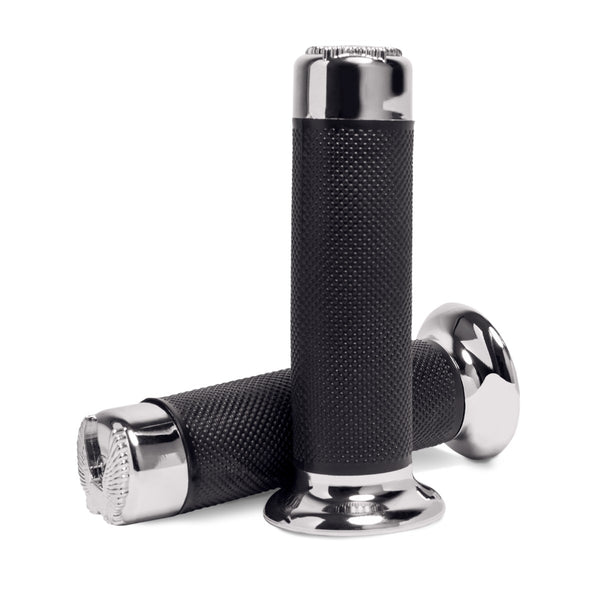 Custom Eagle Motorcycle Handlebar Grips - Black - OutdoorTravelGear.com