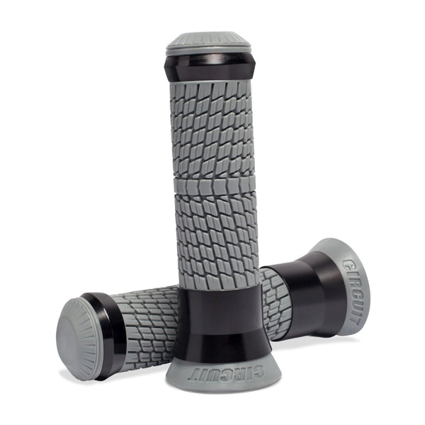 Storm Motorcycle Handlebar Grips - Grey+Black - OutdoorTravelGear.com