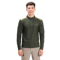 Hiking and Trekking T-Shirt | Jersey - Full Sleeves - Green - OutdoorTravelGear.com