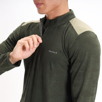 Hiking and Trekking T-Shirt | Jersey - Full Sleeves - Green - OutdoorTravelGear.com