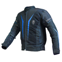 Breezer Mesh Motorcycle Riding Jacket - Black+Blue - Level 2 - OutdoorTravelGear.com