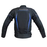 Breezer Mesh Motorcycle Riding Jacket - Black+Blue - Level 2 - OutdoorTravelGear.com