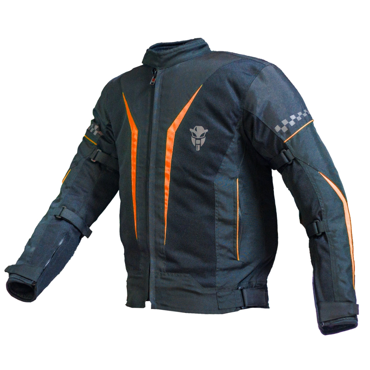 Breezer Mesh Motorcycle Riding Jacket - Black+Orange - Level 2 - OutdoorTravelGear.com