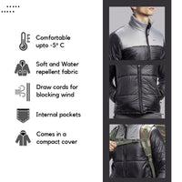 Winter and Snow Jacket for Trekking and Hiking | -5°C Comfort - Black - OutdoorTravelGear.com