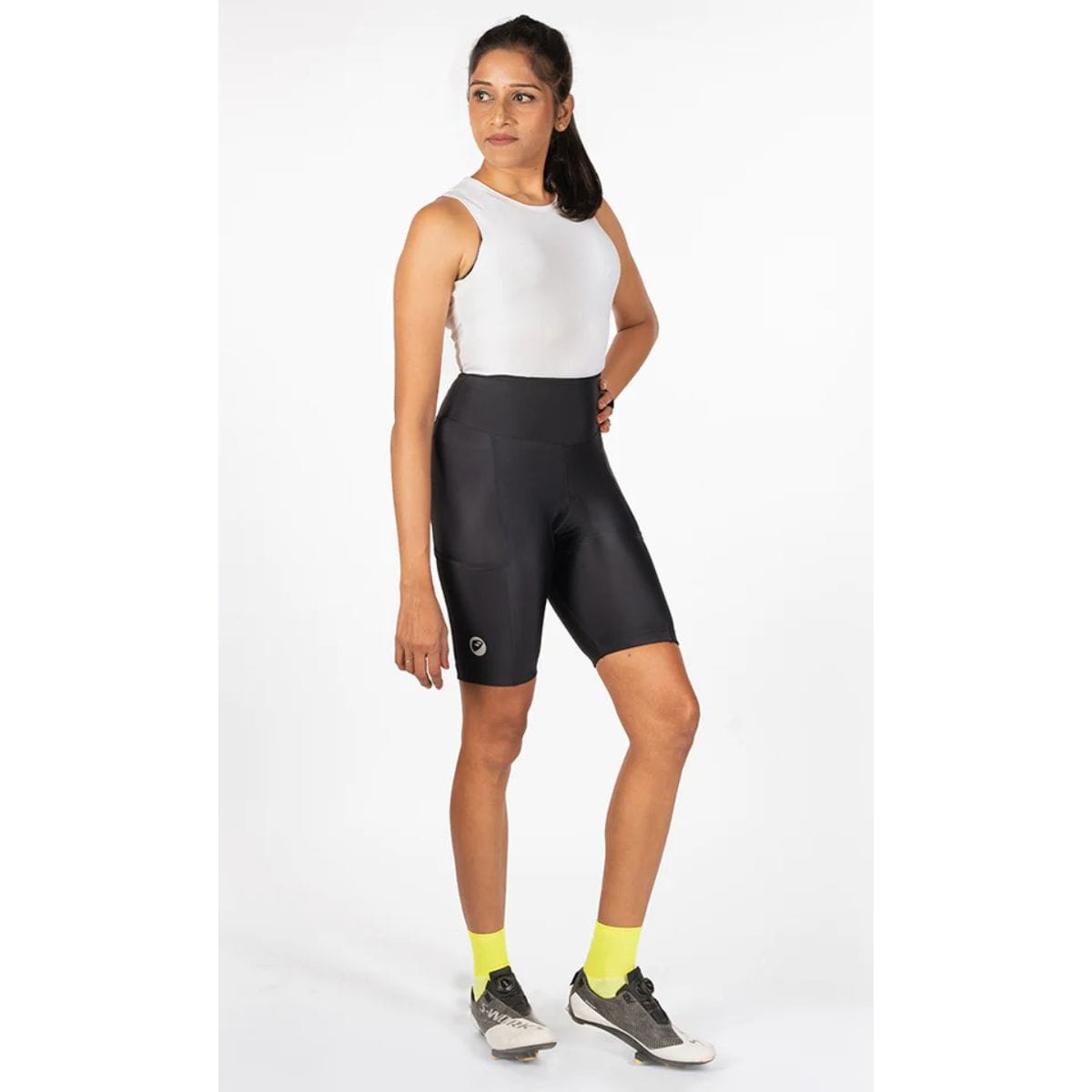 Womens Cycling Endurance Bibless Shorts - Padded Shorts - Evolve Prima - Black - OutdoorTravelGear.com