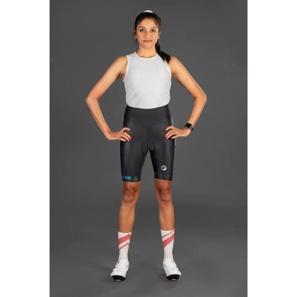 Womens Triathlon Padded Shorts - Verge Nuovo - Black - OutdoorTravelGear.com