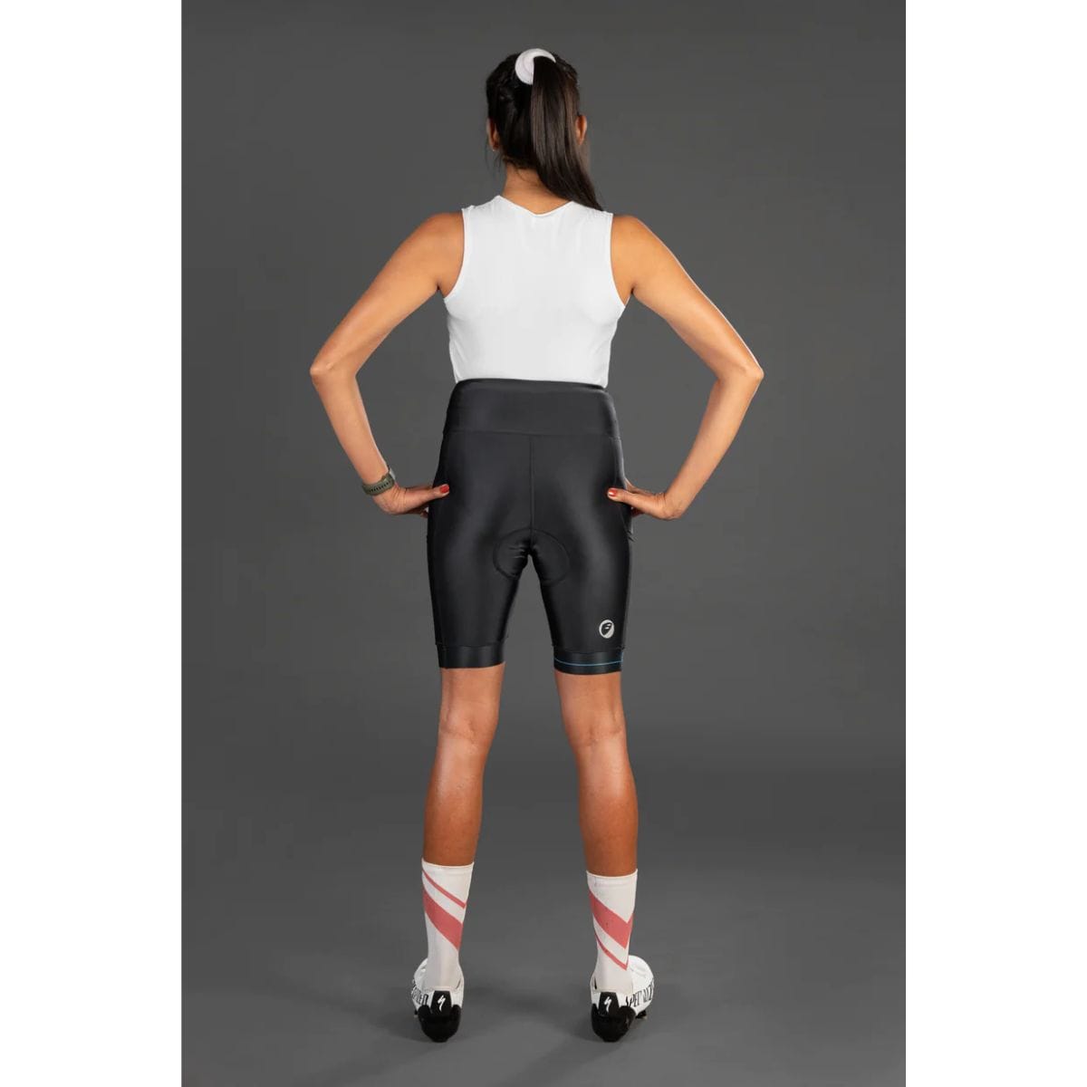 Womens Triathlon Padded Shorts - Verge Nuovo - Black - OutdoorTravelGear.com