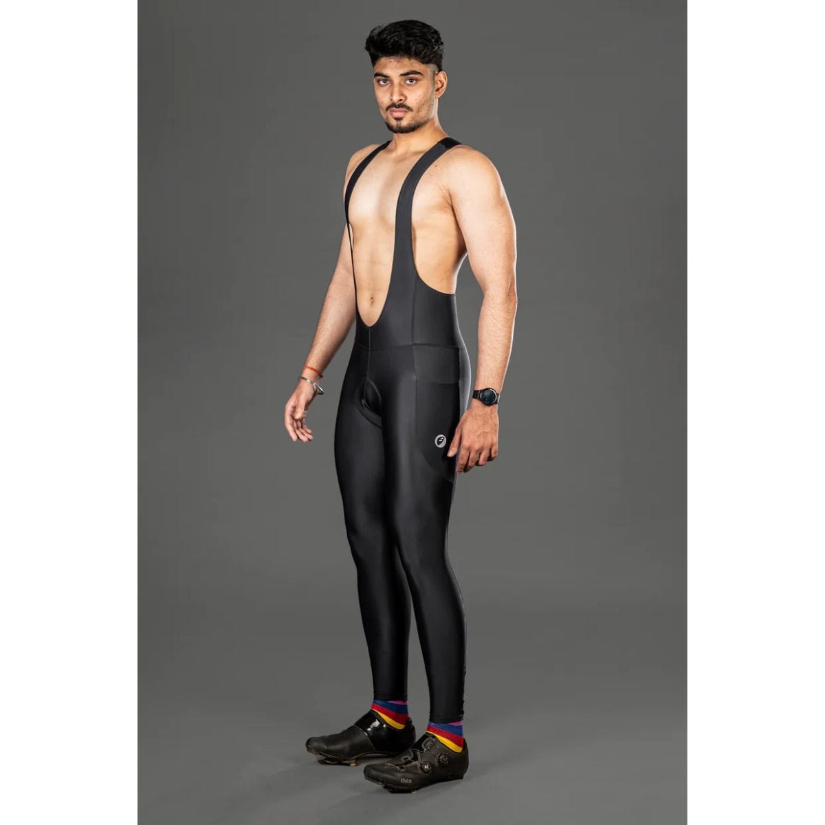 Mens Cycling Bib Full Tights - Gel Padded - Nightrider