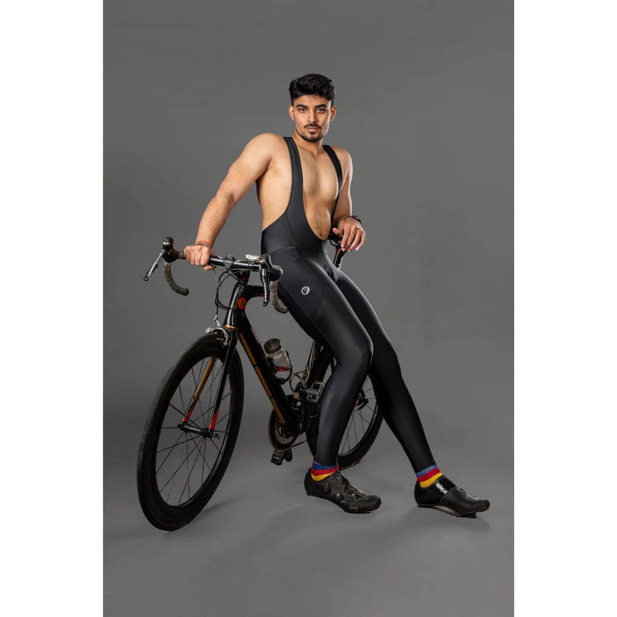 Mens Cycling Bib Full Tights - Gel Padded - Nightrider