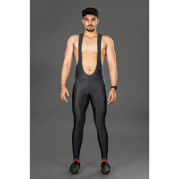 Mens Cycling Endurance Bib Full Tights - Gel Padded - Nightrider - OutdoorTravelGear.com