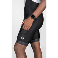 Mens Cycling - Bib Shorts - Explore - Ebony Black - OutdoorTravelGear.com