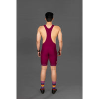 Mens Cycling - Racing Bib Shorts - Sprint - Crimson