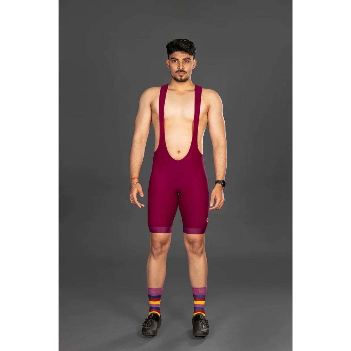 Mens Cycling - Racing Bib Shorts - Sprint - Crimson