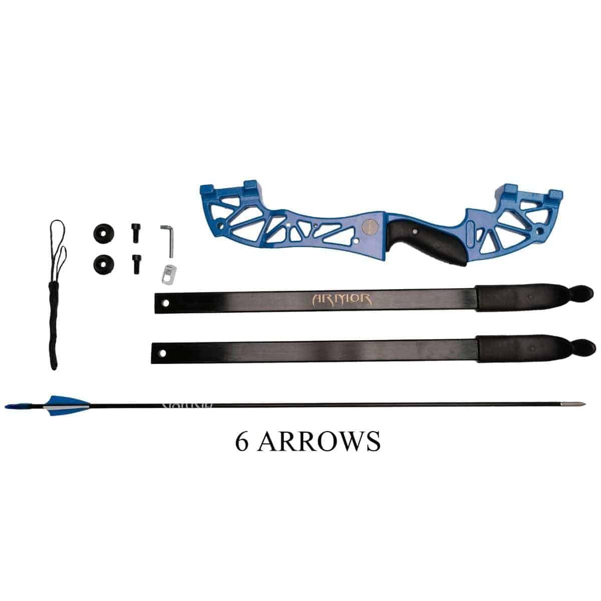 Wasp Re-Curve Bow - ARYS1 - SET A with 6 Fiberglass Arrows - Archery Equipment - OutdoorTravelGear.com