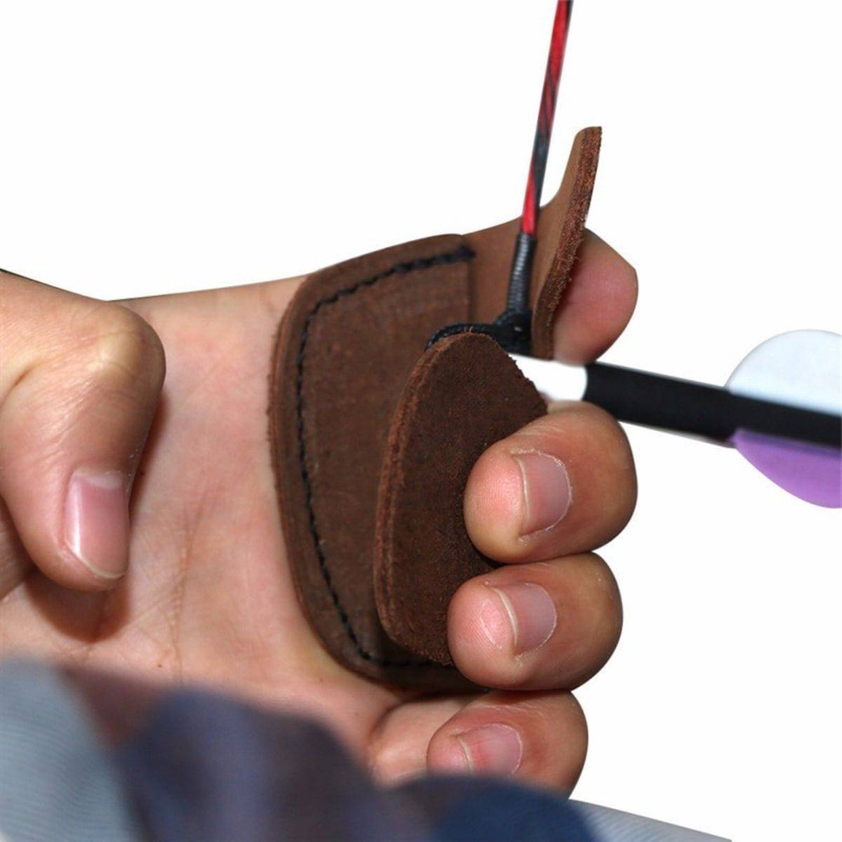 Leather Finger Tab - Left-Handed - ALSFGL - Archery Equipment - OutdoorTravelGear.com