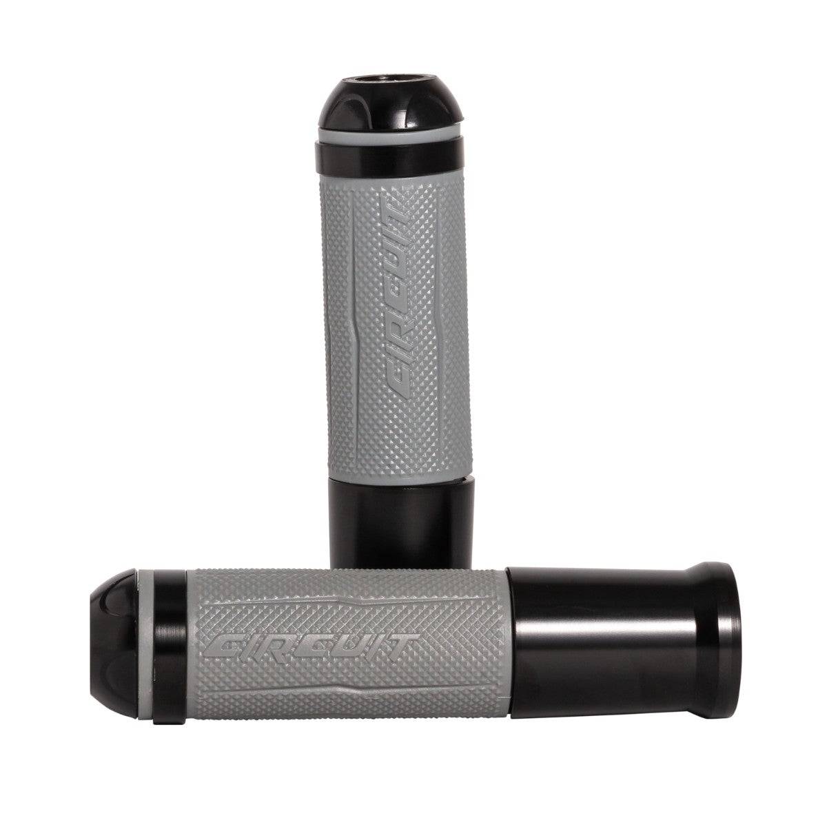 Silverstone Motorcycle Handlebar Grips - Grey - OutdoorTravelGear.com