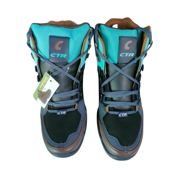 CTR Rub-600 High Ankle Trekking and Hiking Shoes - Blue + Black - OutdoorTravelGear.com